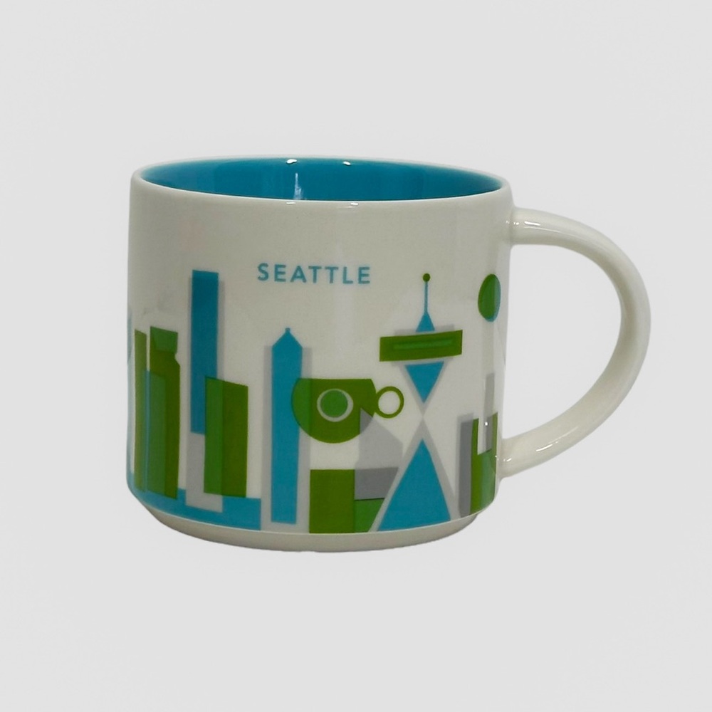 Starbucks Coffee Tea Mug Seattle YOU ARE HERE Collection 14 ounces 2013